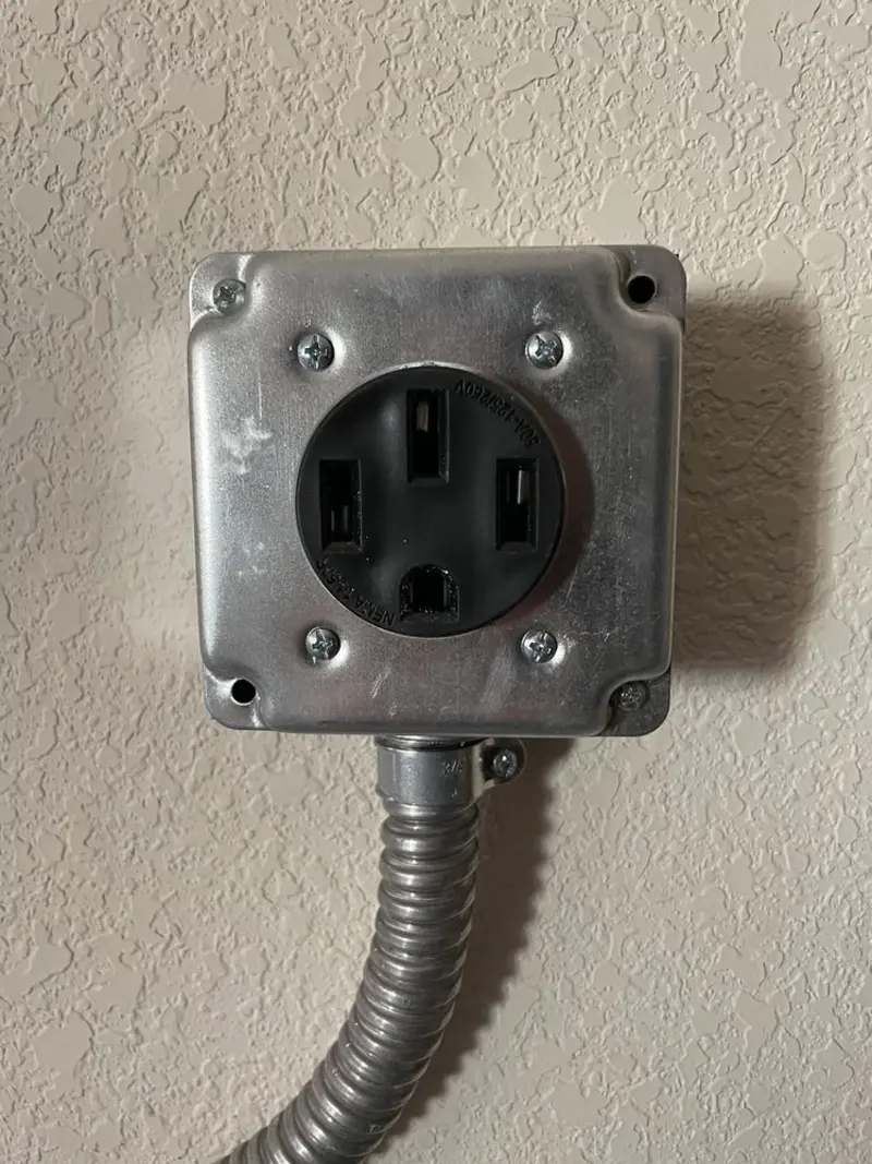 NEMA 14-50 outlet installed for Electrical Panel Upgrade in Inman